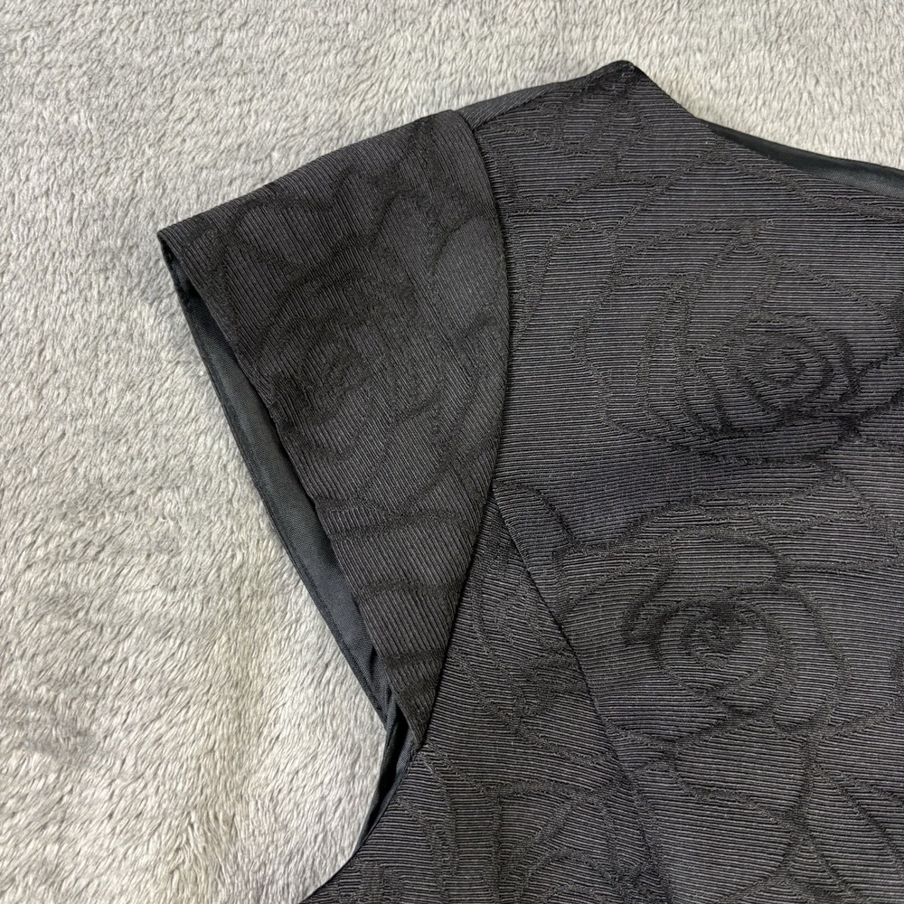 Brooks Brothers Dress 4 Black Cap Sleeve Rose Shift Career Boat Neck NWT $149.50 - Picture 13 of 16